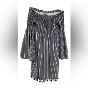 Caroline Constas Appolonia Pom Pom Off Shoulder Top